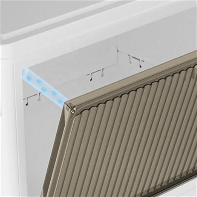 Muti-layer shoe organizer storage organiser for home Dustproof sneakers high wheels boxes Transparent folding shoe storage box