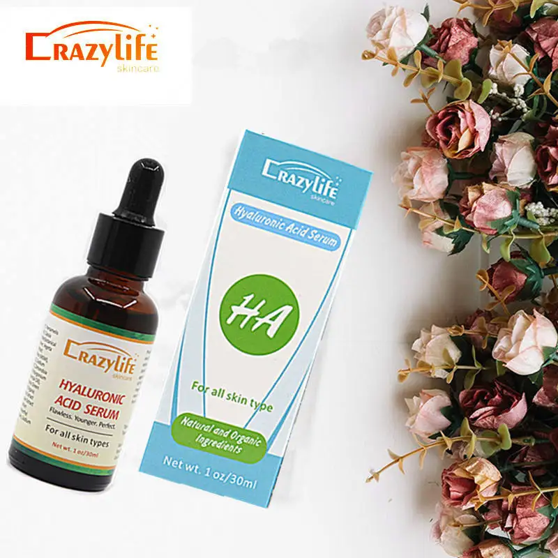 Crazylife 30 ML Anti Aging Face Skin Care Serum Hyaluronic Acid Vitamin C Essence  Whitening Moisturizing Facial Serum