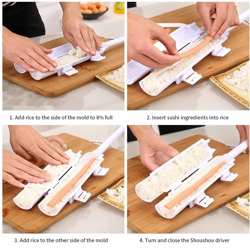 Household cylindrical barrel sushi maker rice ball mould kitchen sushi tool diy rice ball mould