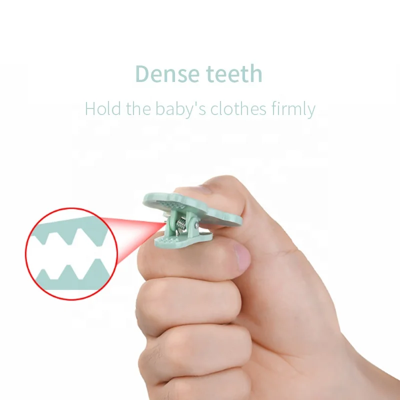 New Design Natural Soft Pacifier Holder Chain Teether Toy Chain Leash Personalized Pacifier Clip