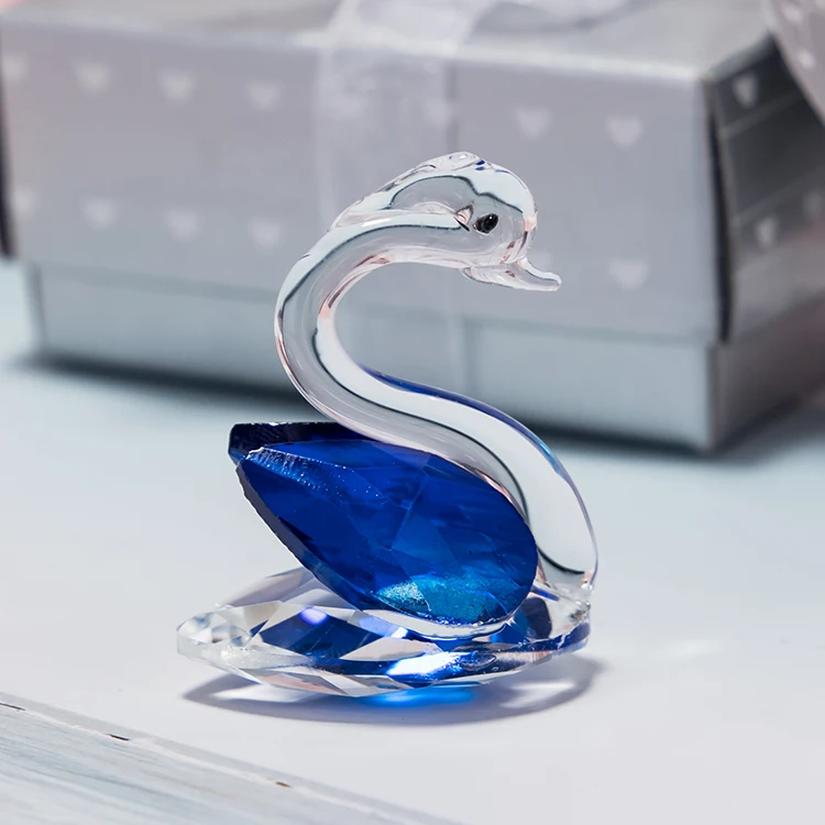 Wedding souvenirs Color crystal glass ornaments crystal swan animal crafts