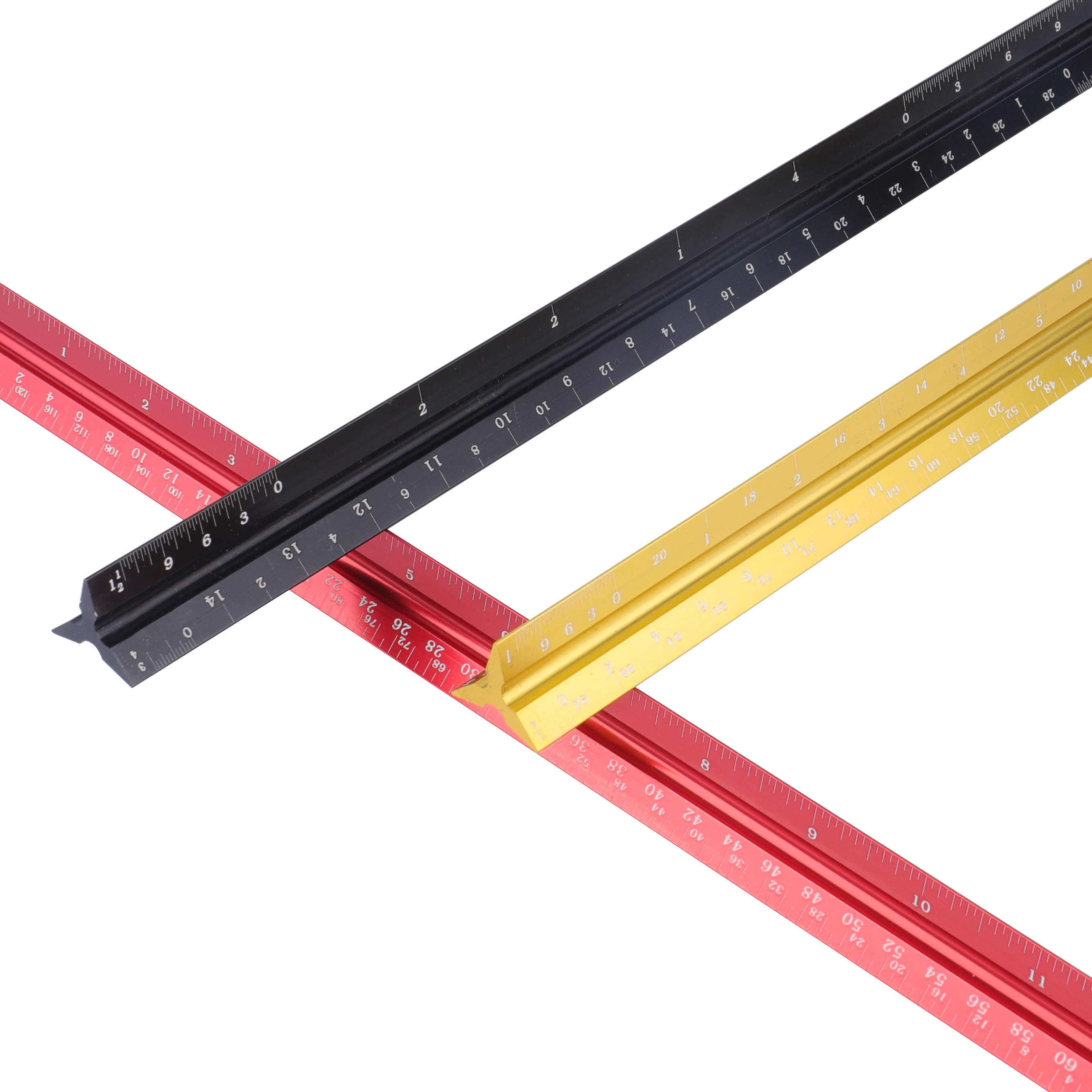 Aluminum Triangular Scale, 3-Color Handheld Power Supply For Draftsmen And Students
