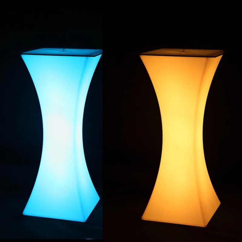 Hot Sales Modern Party Events and Bar Used Remote Color Changing Decorative LED Square Cocktail Table