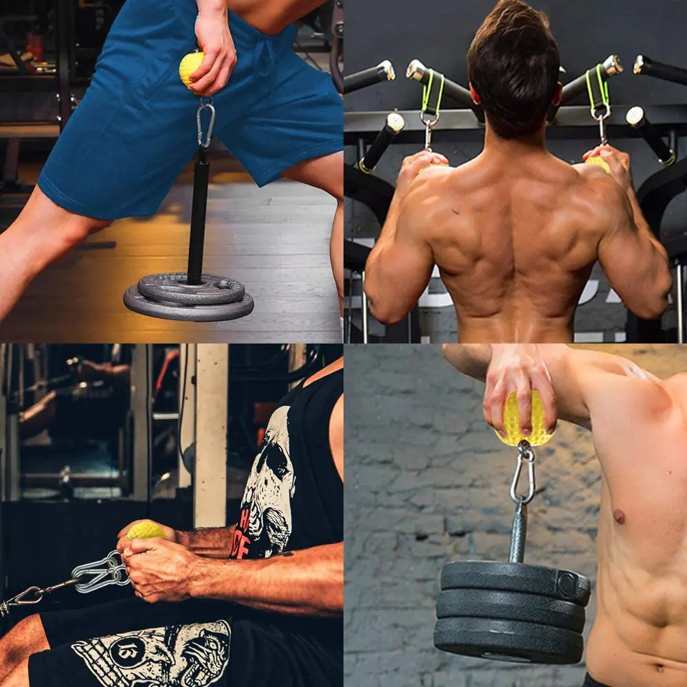 Climbing Pull Up Power Ball Hold Grips with Straps. Non-Slip Hand Grips Strength Trainer Exerciser for Bouldering