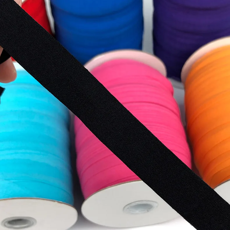 soft elastic fold over elastic with stock many colors
