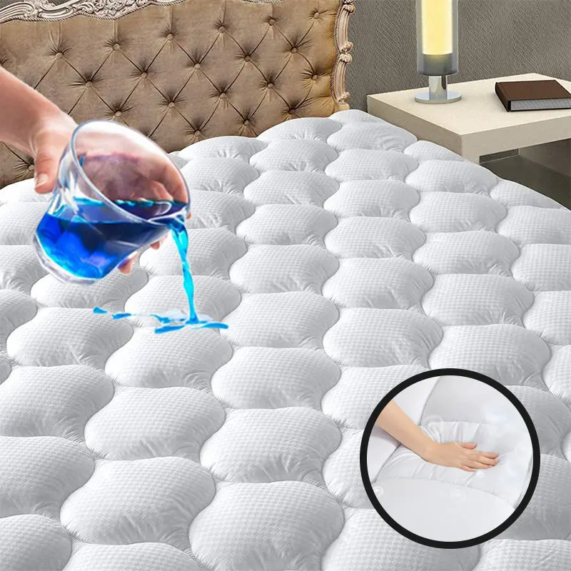 Double twin size microfiber couvre lit bed sheet nonwoven bed bug water proof quilted waterproof mattress covers & protectors