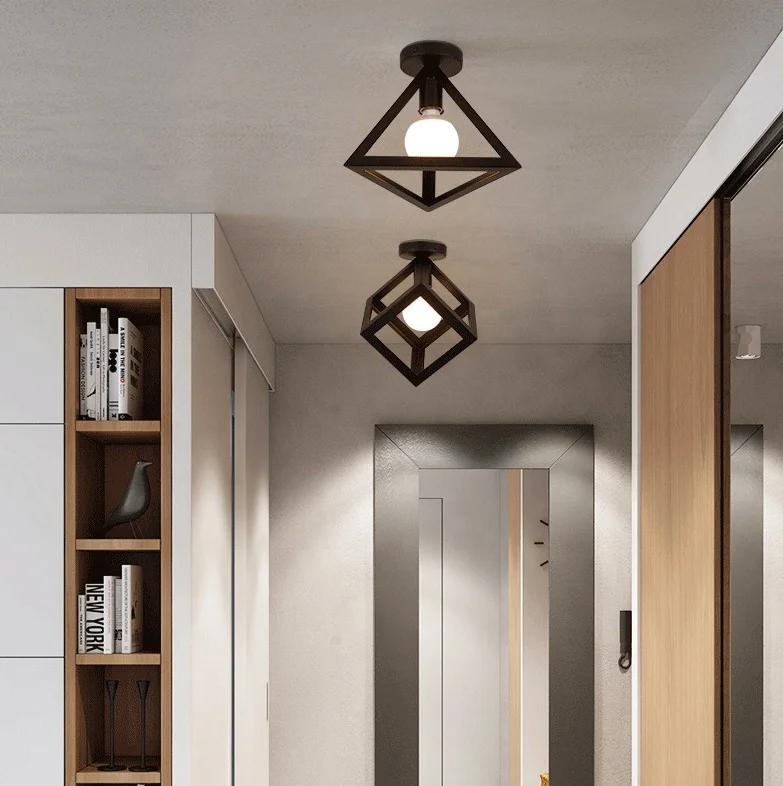 Pendant Lights Nordic Creative Corridor Aisle Lights Porch Entrance Ceiling Downlights Balcony Lights Bedroom Chandelier Vintage