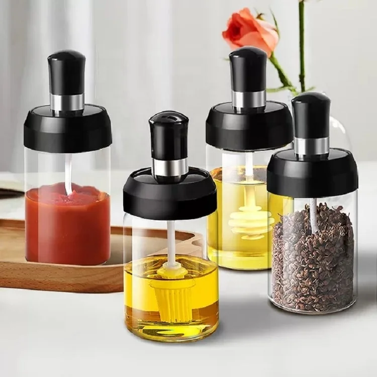 YUYANG Empty Plastic Seasoning Bottles Spice Shaker Powder Containers Pepper Salt Jar With Flapper Cap spices jars set