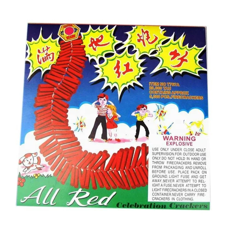 Китайские крекеры, все красные, новогодние празднования, фейерверки 5000s для продажи