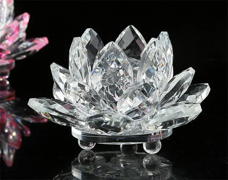 Crystal Lotus decoration for living room/drawing room/book room/temple,K9 Crystal Lotus Ornaments