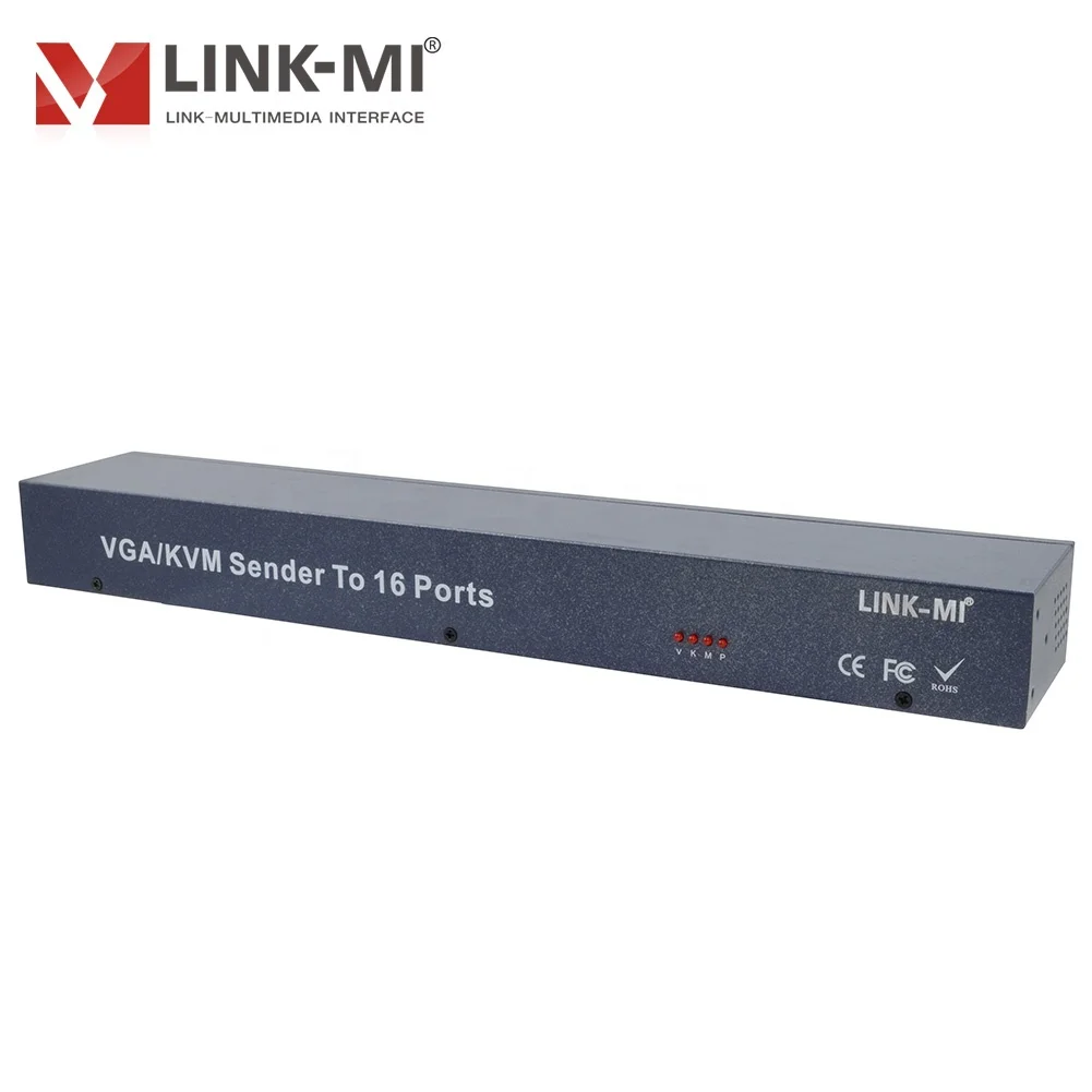 LINK-MI 100 м 1x16 каналов активный VGA видео и аудио передатчик расстояние 300 Макс 16 портов vga-разветвитель передачи сигнала