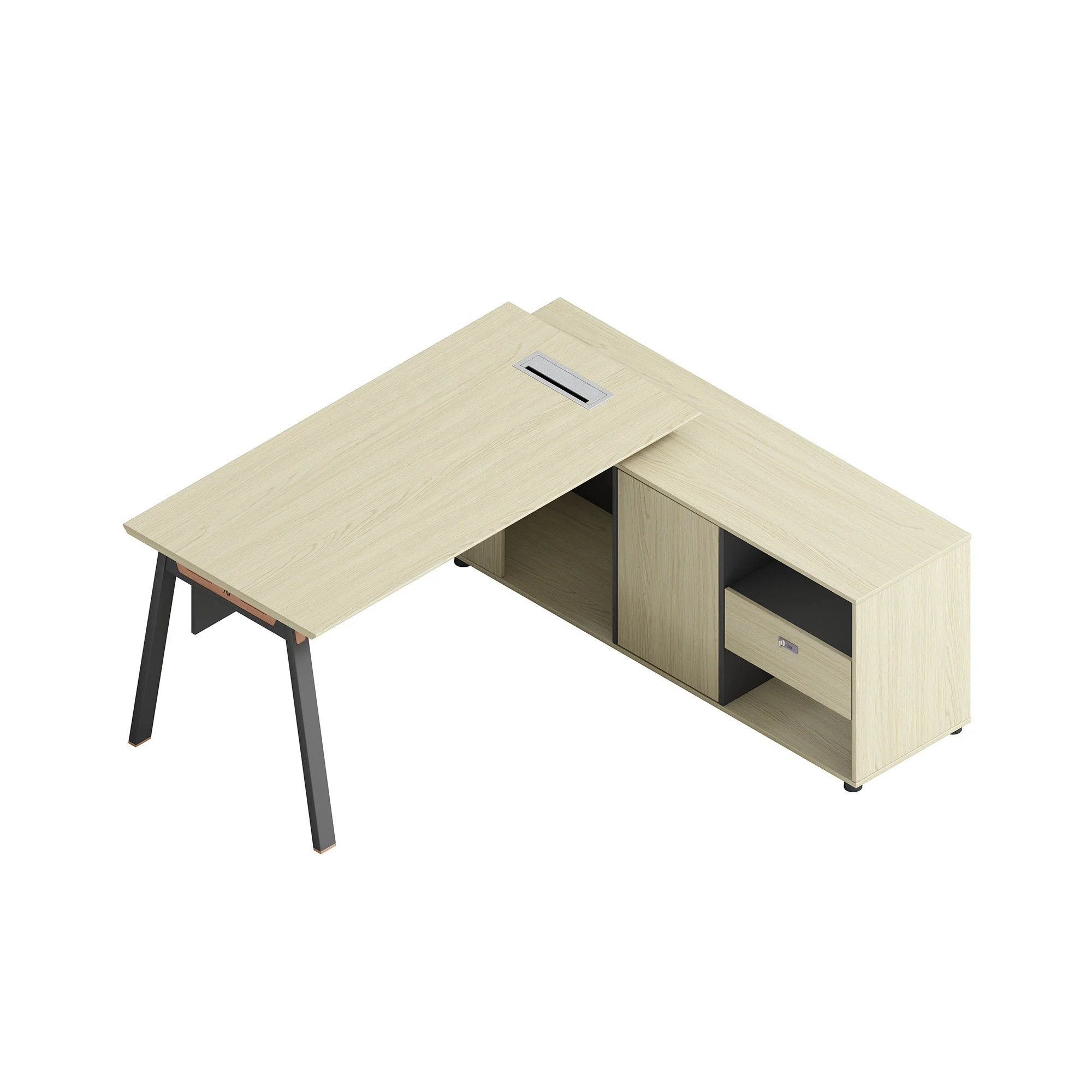 Oem Custom Made Wooden Panel Office Furniture Executive Manager Desk Modern Boss Table L Shape Director Table With Chair Desk