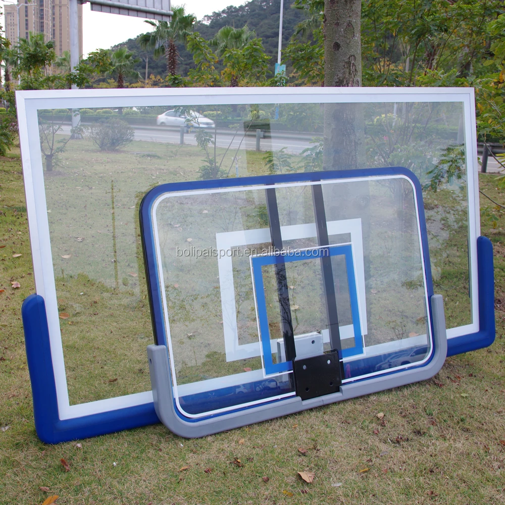 Hot Sale FIBA 10mm 12mm Outdoor Tempered Glass Basketball Backboard 1800*1050mm 72'x42' inch