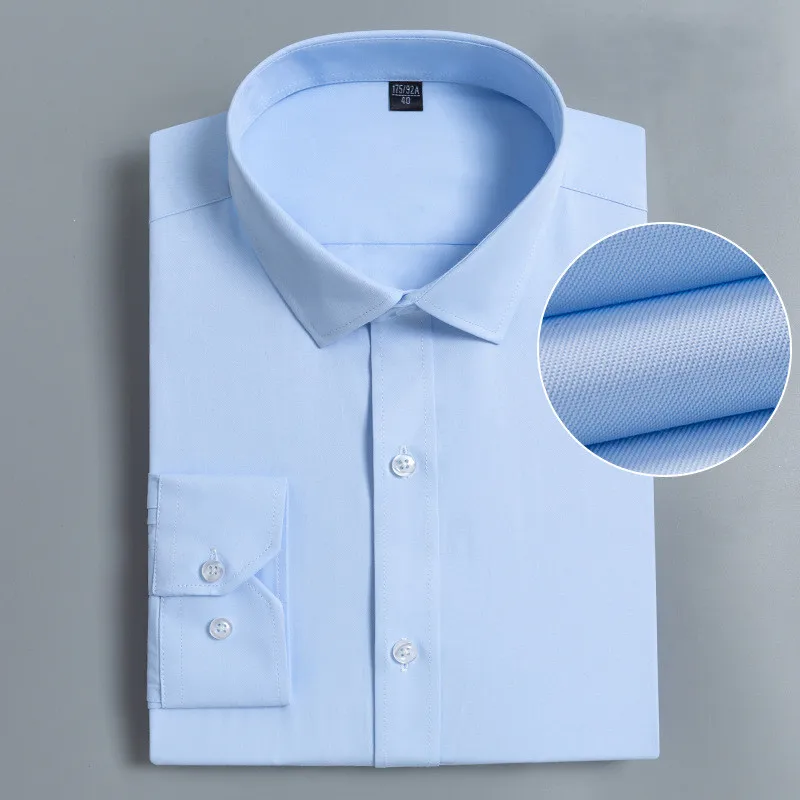 White shirt for men long-sleeved business professional overalls embroidery logo manufacturers directly for group purchase shirts