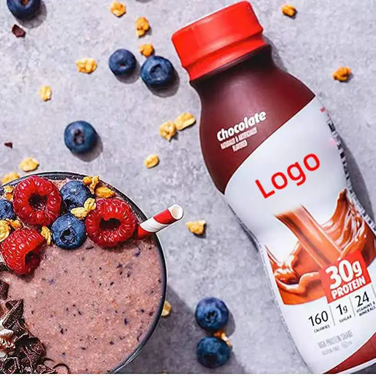 Dietary fiber chubby bottle milkshake nutrition satiety 0 sucrose milk tea flavor protein meal replacement milkshake