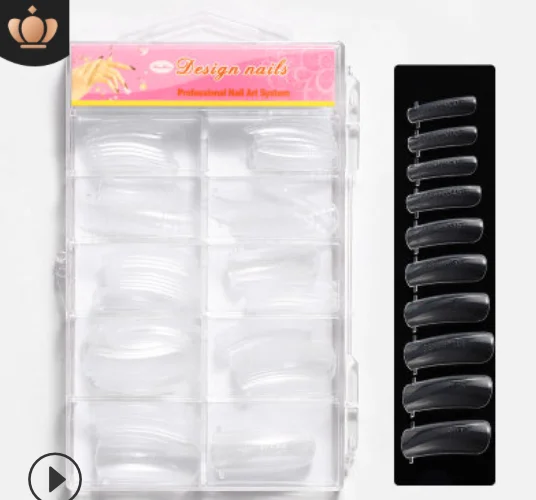 
500pcs Display Pointed Half False nail accessories acrylic nail brush for nail art products 