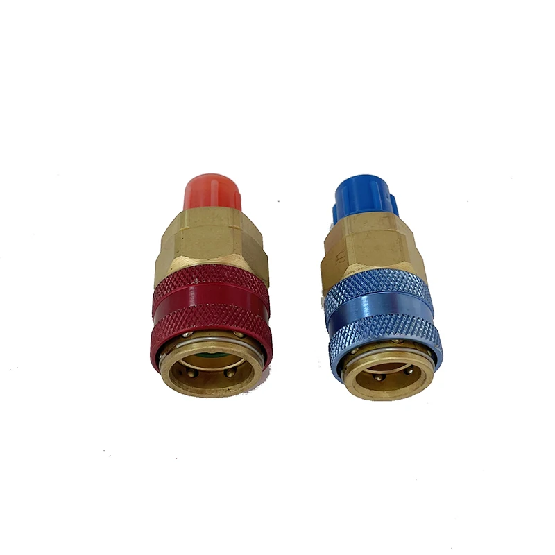 QC-19 car air conditioner brass pipe fitting R134a quick coupler