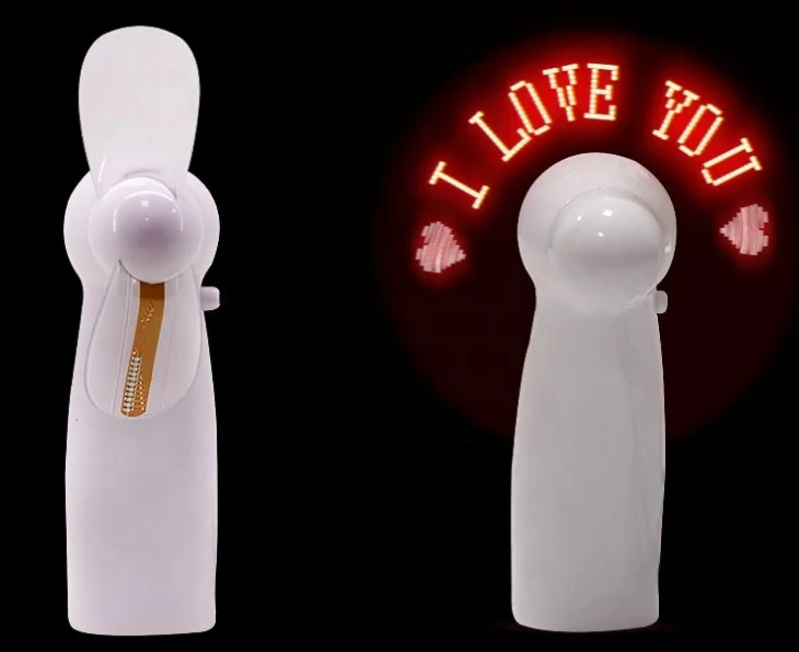 Flashing Mini USB Fan with led Custom Messages for laptop