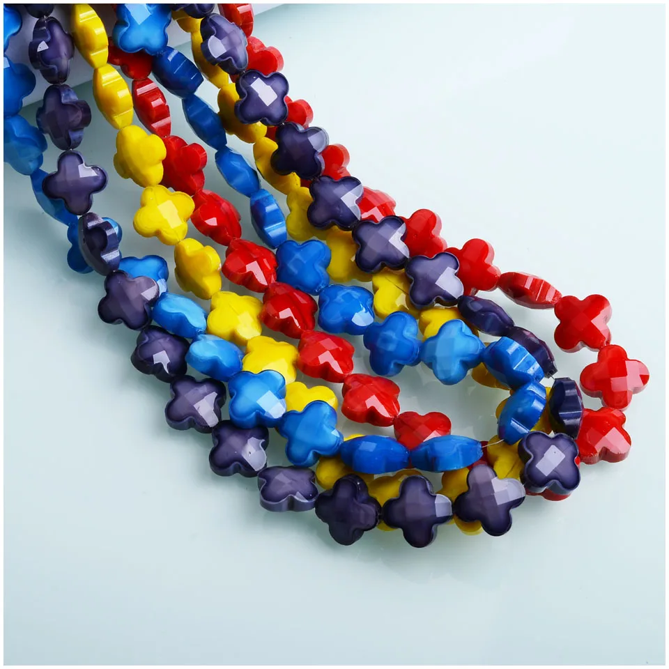 
Alibaba China Online Shopping 16mm Crystal Clover Shape Beads DIY Accessories Women Bracelet Bead 