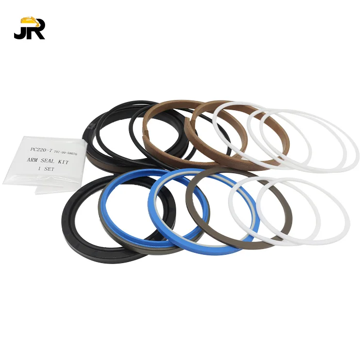 Excavator Parts PC220-7 Boom Arm Bucket Cylinder Seal Kit Hydraulic Cylinder Repair 707-99-58070 Bucket Cylinder Seal Kit