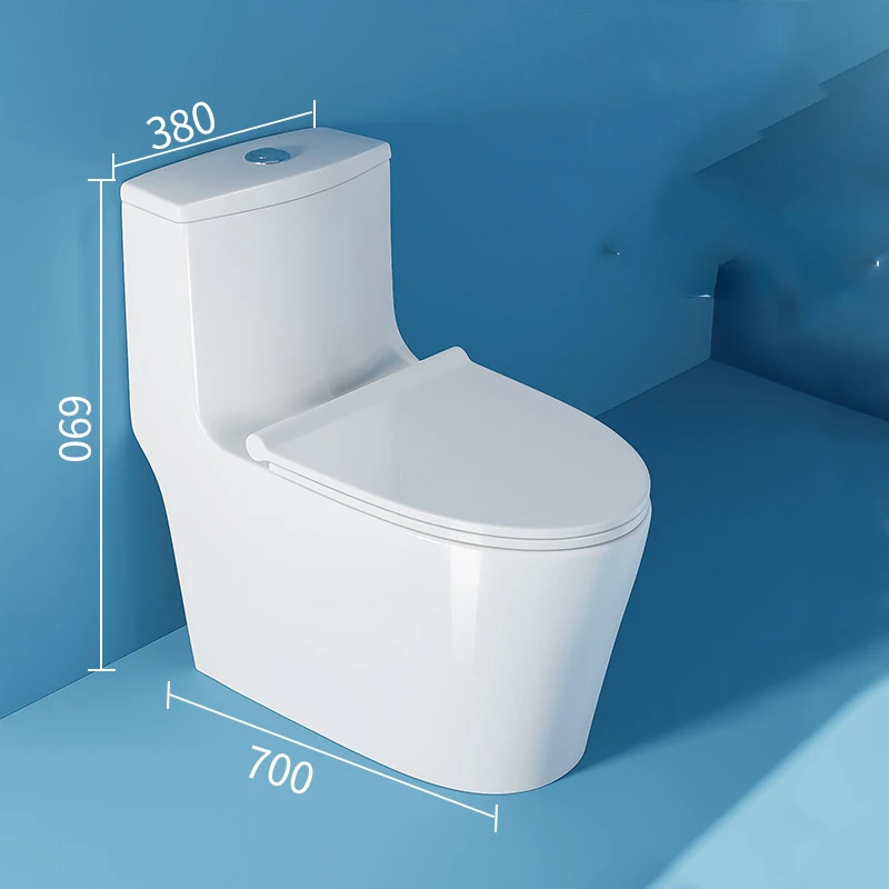 Manufacturer wholesale sanitary ware one-piece water-saving mute super whirlpool siphon type household toilet toilet