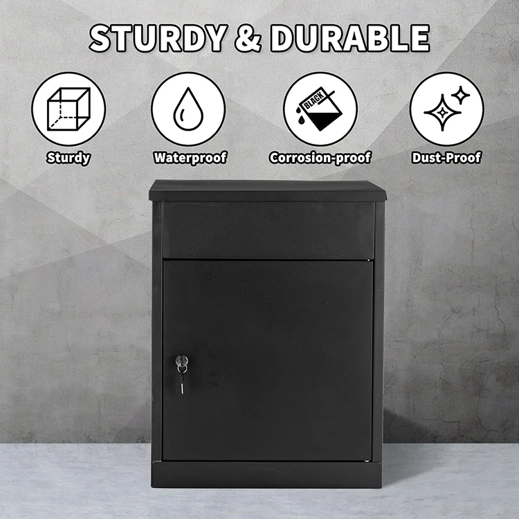 JH-Mech Modern Mailbox Durable High-Quality Construction Mounting Hardware Security Large Drop Box Package