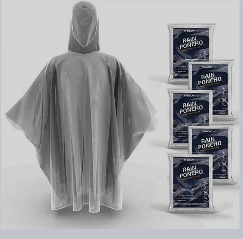 Hot Style Flame retardant raincoat disposable square one-piece hooded cloak raincoat 16 CFR 1611 flame retardant poncho