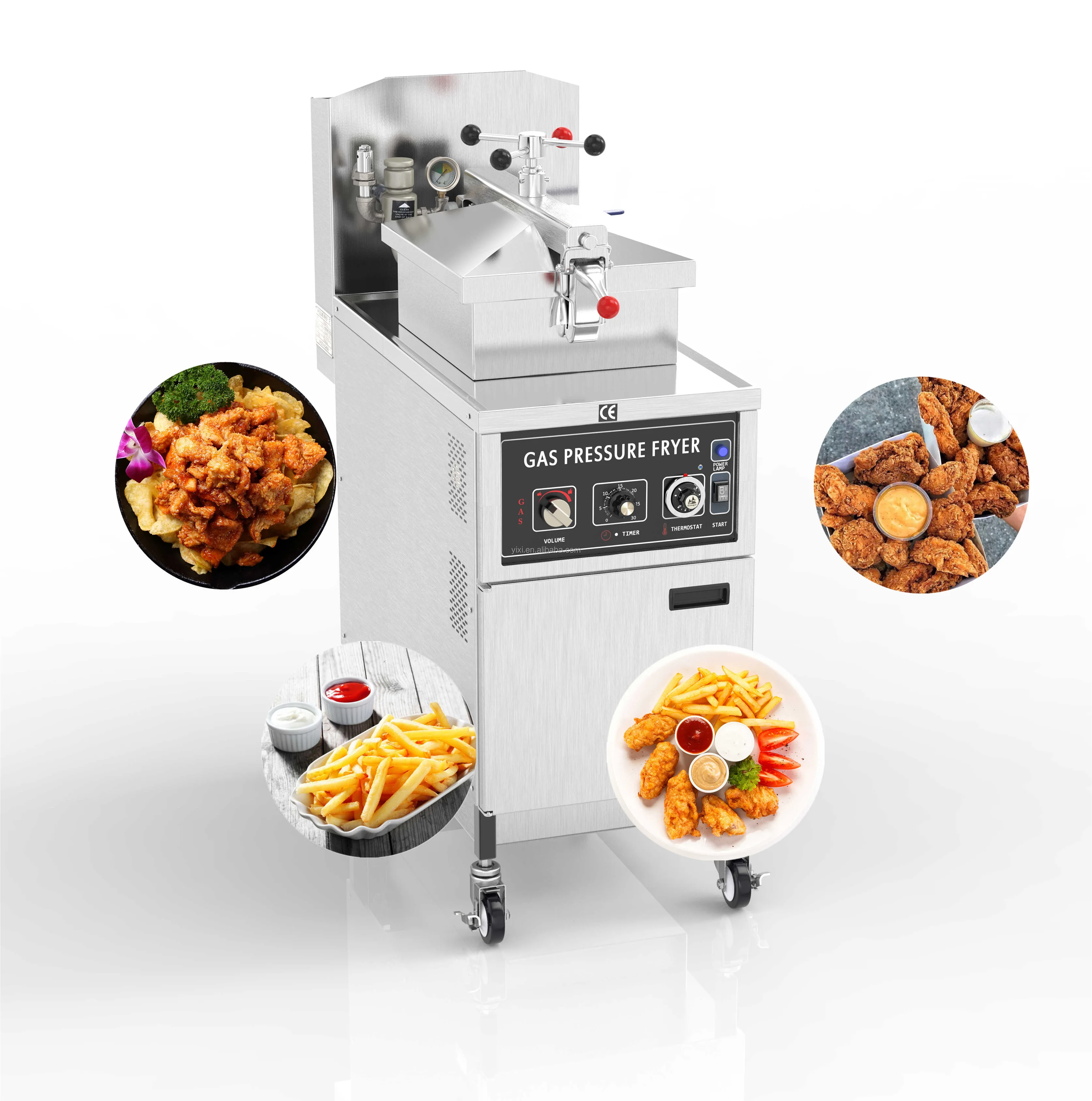 Cnix Mdxz-25 Gas Pressure Fryer Commercial Chicken Broaster Fryer Machine Gas Deep Fryer
