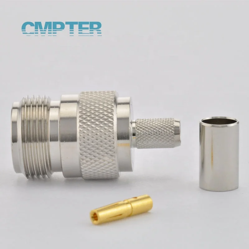 N Female connectors Crimp LMR240 Cable, N type crimp connector