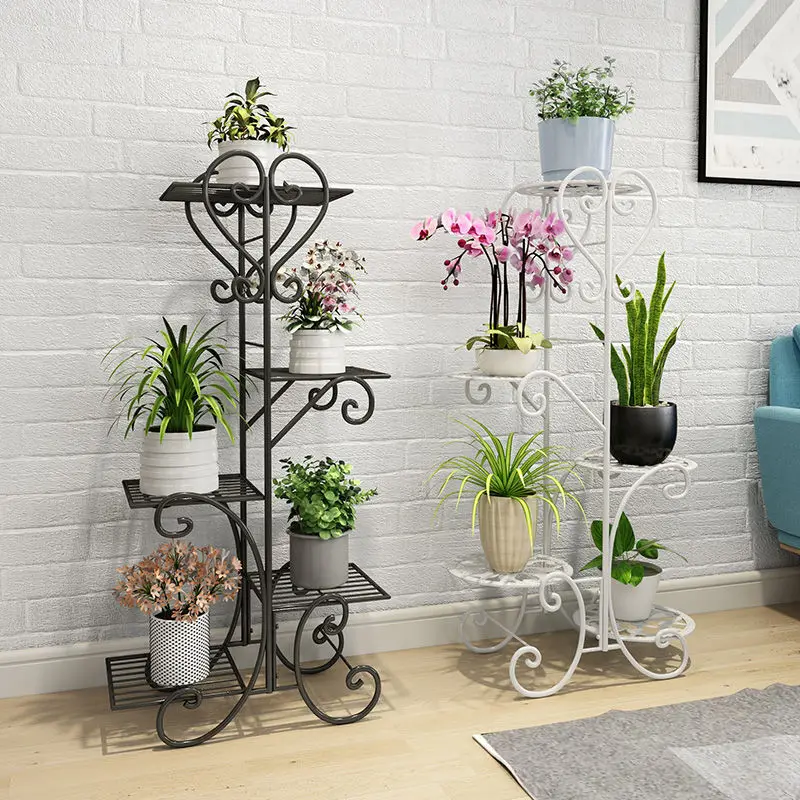 Flower pot shelf New Arrival Foldable Multi-layer Metal Flower Display Outdoor Space Saving Storage Flower Stand