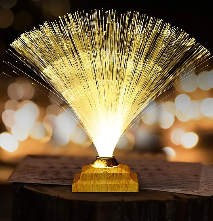 fiber Nightlight  Room Decoration table  Lamp Projector USB LED 3D lights touch control or remote control home dec LAMP MODERN