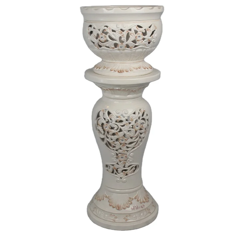 
Hollow-out Roman Planters Flowerpots Big Size Chinese Ceramic Blue and white flower pot Buy 