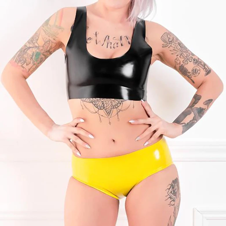 Party Bar Trousers Woman Leggings Tights Shiny Sexy Black Latex Pants