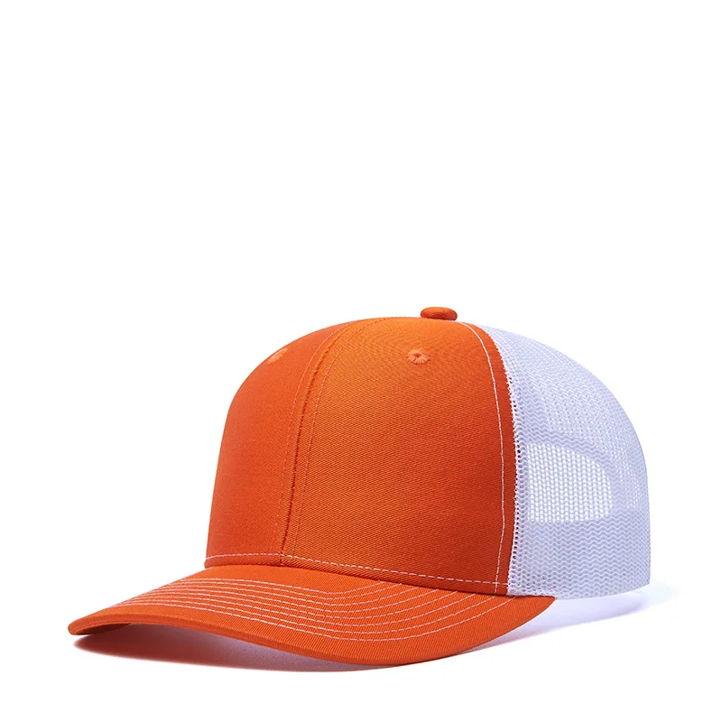 High Quality Slightly Curved Brim Mesh Baseball Cap Richardson 112 Style Snapback Cap Fashion Fitted Two Tone Trucker Cap
