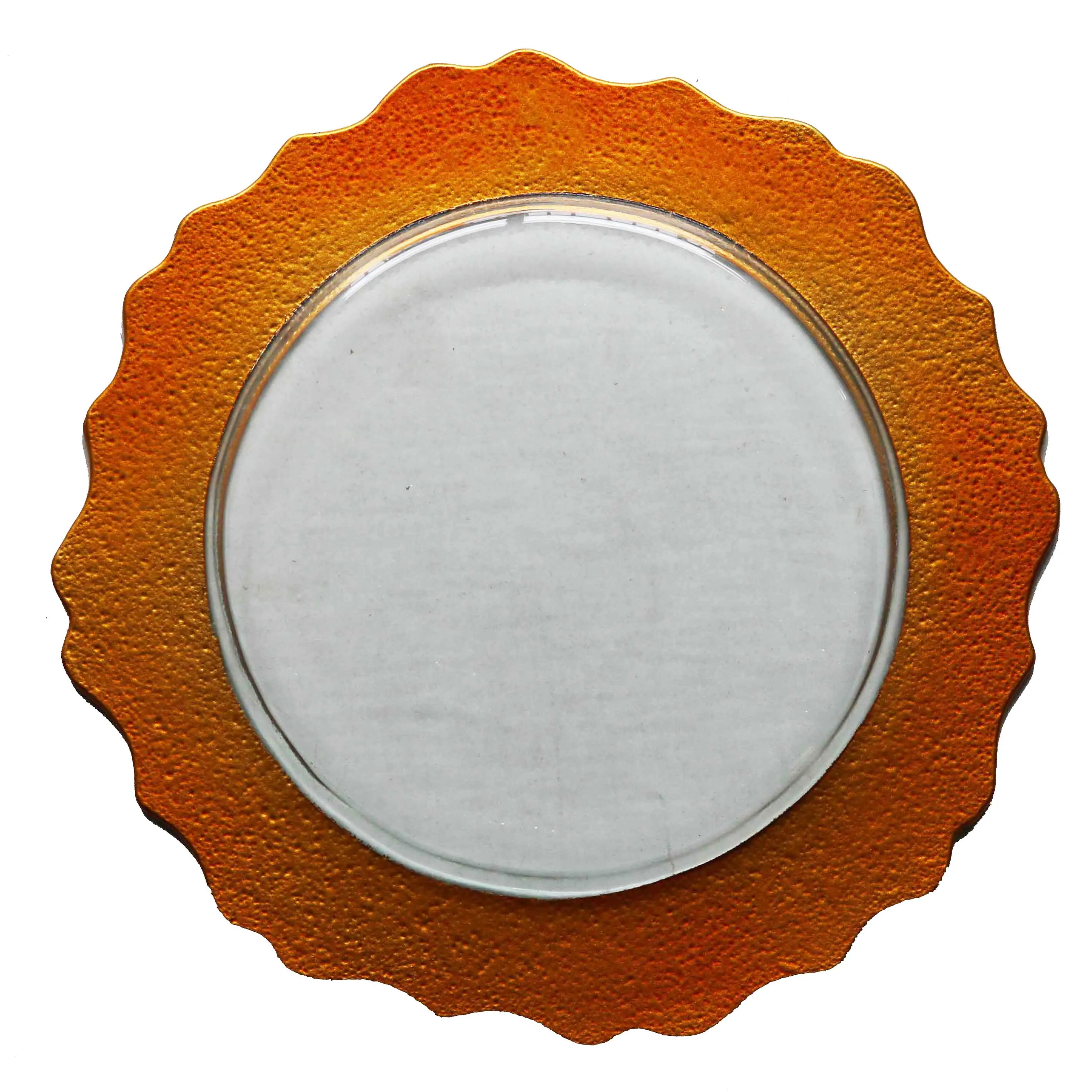 13inch Antique Bulk Wedding Party Decorative Glass Square Plate