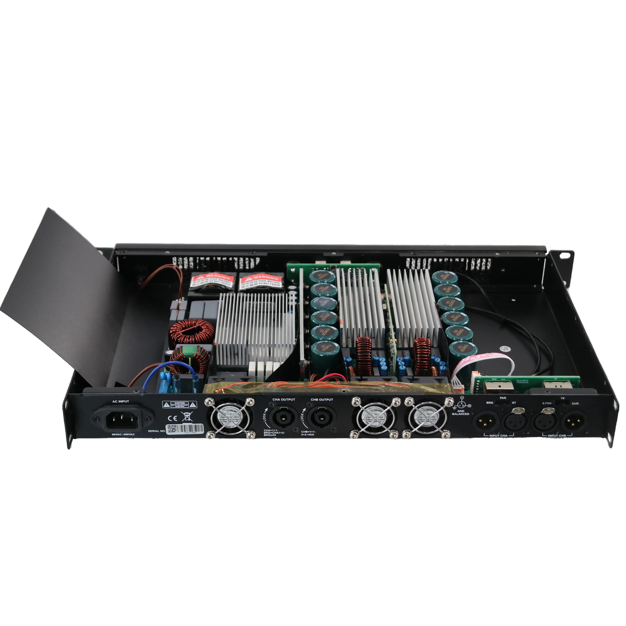 Lihui Hot Sale Professional 800W Power Amplifier Compact Design 1U Height Digital Type for Speakers and Sub-Woofers