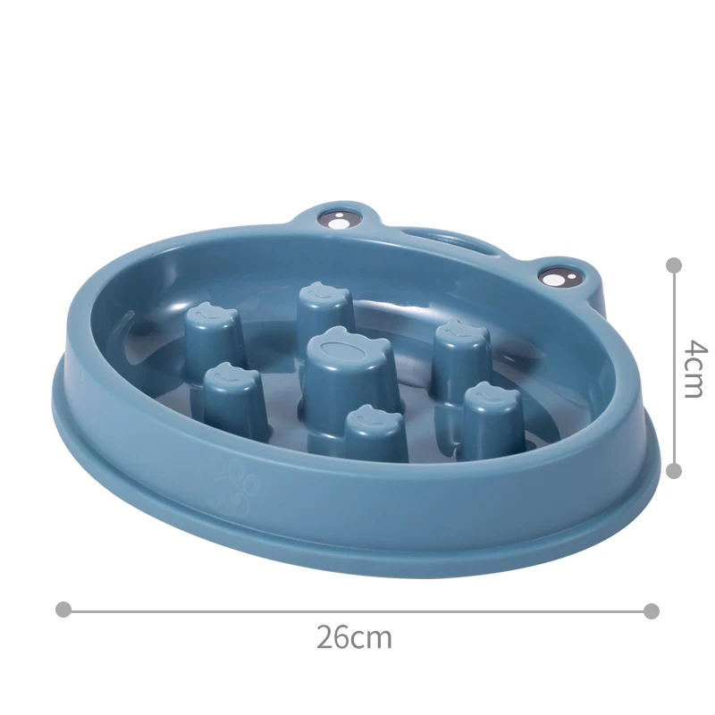 hot selling Cat Food Bowl Pet Supplies Dog Slow Feeder Cartoon Frog Slow Food Bowl Pet Feeding Dish For Cats And Dogs
