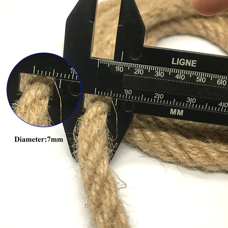 Twine cord wholesale simple 3 strands twisted jute rope 6mm 7mm 8mm 10mm