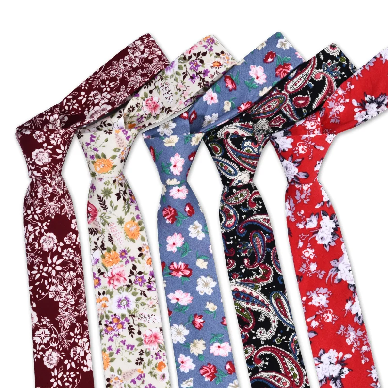 6 CM Width Quality Neck Tie Corbatas De Seda Italiana Neckties Floral Ties Men