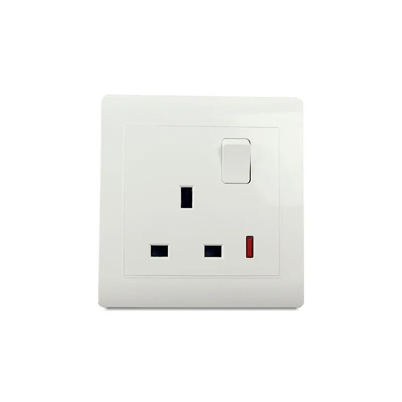 High-quality Double Panel Multi-function Safe 2 Position Socket with Switch Indicator Light household Hot Selling