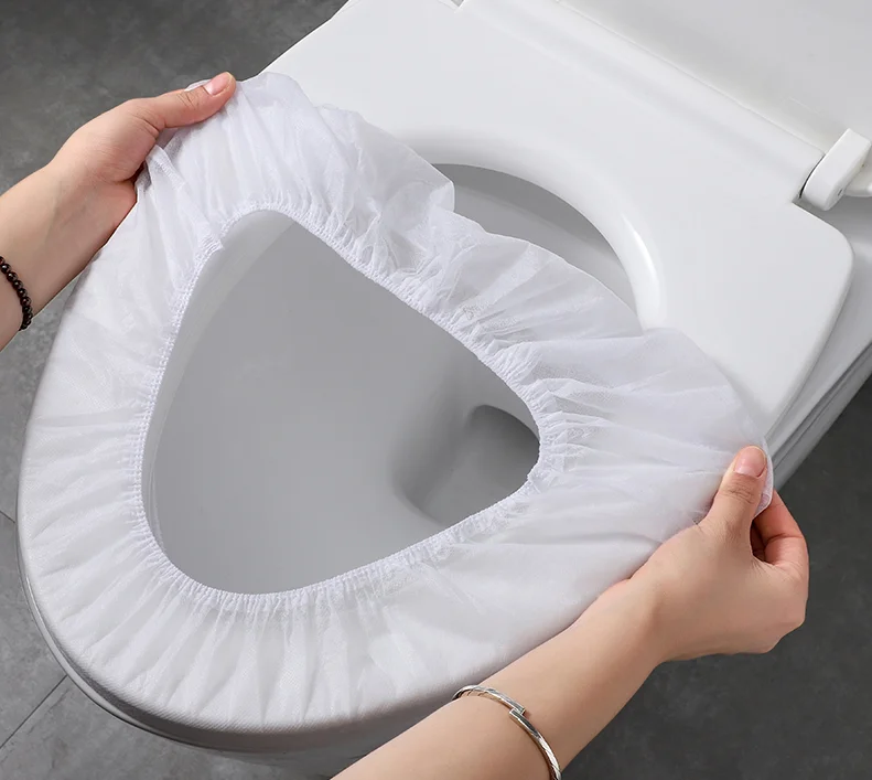 Hygienic Waterproof Disposable Universal Fit Non Woven Fabric Toilet Seat Cover With Elastic making machine