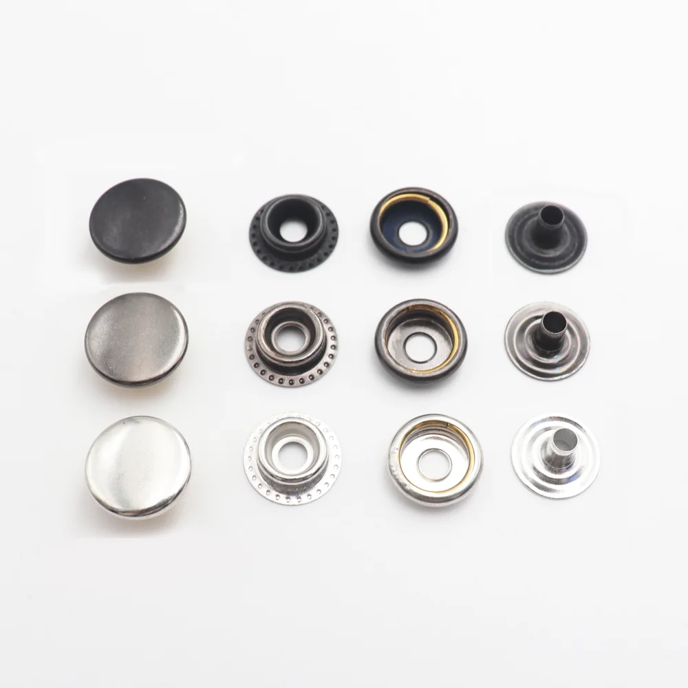 Fashion Decorative Covers Stainless Steel Brass Push Prong Press Metal Snap Button for Clothing