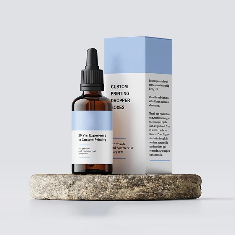 Custom printing Luxury White Cardboard Skin Care Eco Friendly Folding Cosmetic Paper Box Packaging