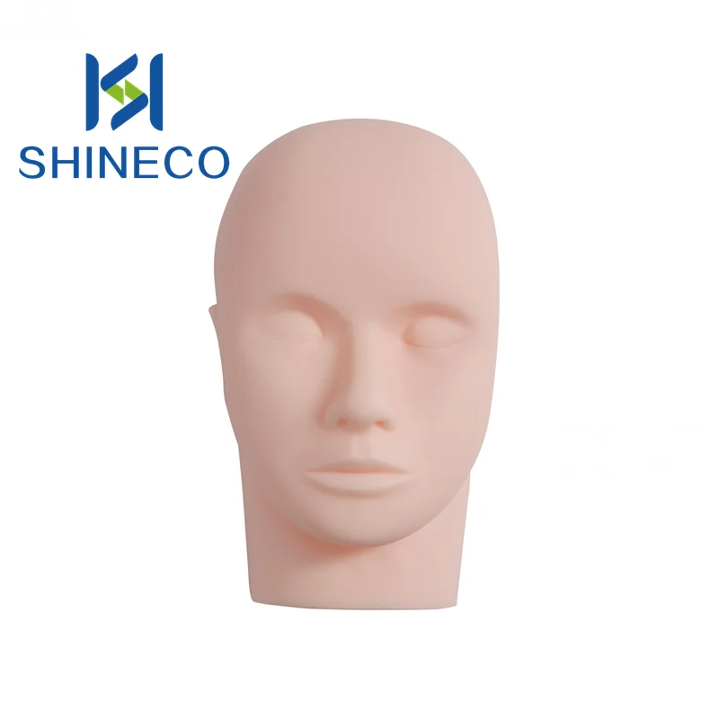 Rubber Practice Eyebrow Eyelash Extension Training Head Mannequin Head For Eyelash Extension Lash Mannequin Head