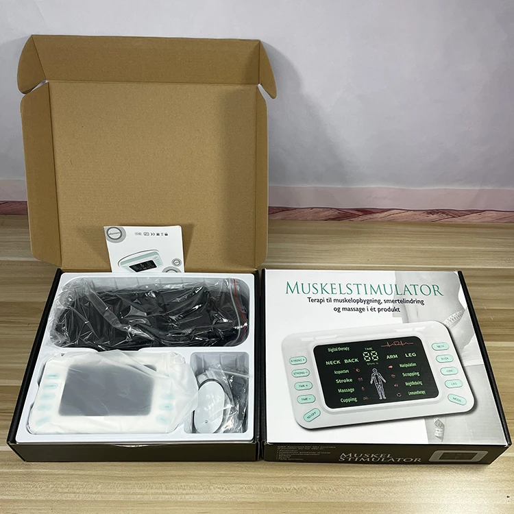 Acupuncture Slimming Massager machine 8 Pads Digital Therapy Apparatus Tens Physiotherapy Device with  massage slipper