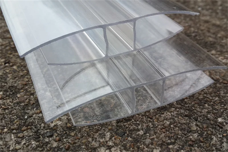 H profile shape U profile PC connector connection joint for polycarbonate pc sheet accessories with colors