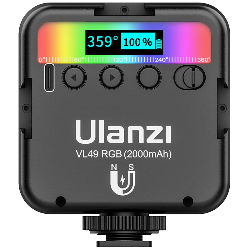 
Ulanzi VL49 RGB 2000mAh 2500 9000k Mini Camera Video Light for Tiktoks Photography Vlog Live  (1600122480675)