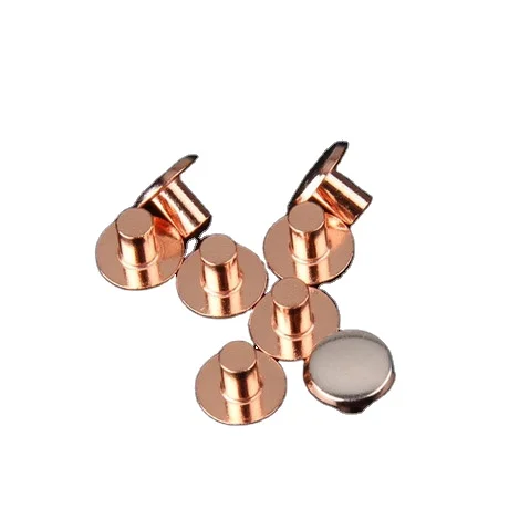 Electrical AgSnO2 silver copper composite contact rivet for relay switch