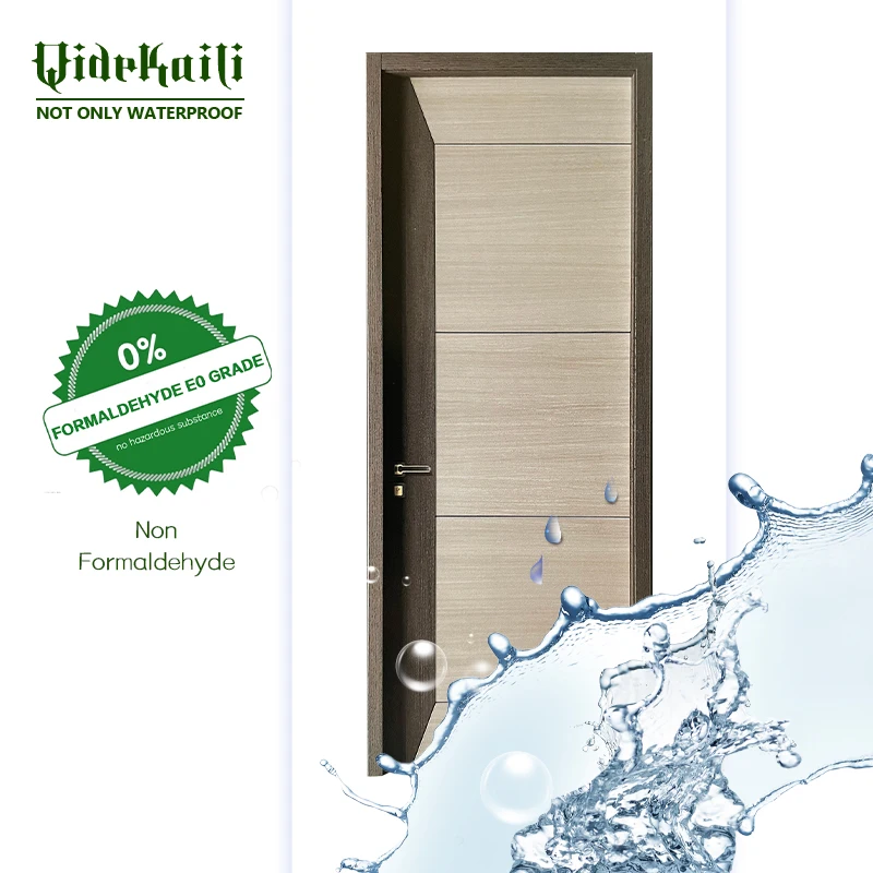 Environmentally Friendly Wooden Plastic Composite Interior PVC Bathroom Door
