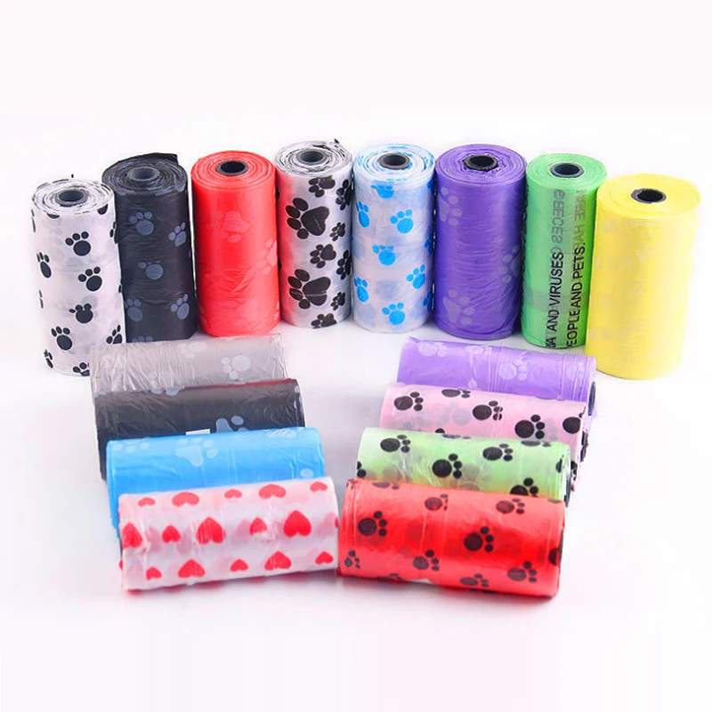 New Virgin Material Pet Supplies Garbage Bag Custom Printed Heat Seal Cat Dog Poop Bag Outdoor Pet Dog Waste Poop Bag